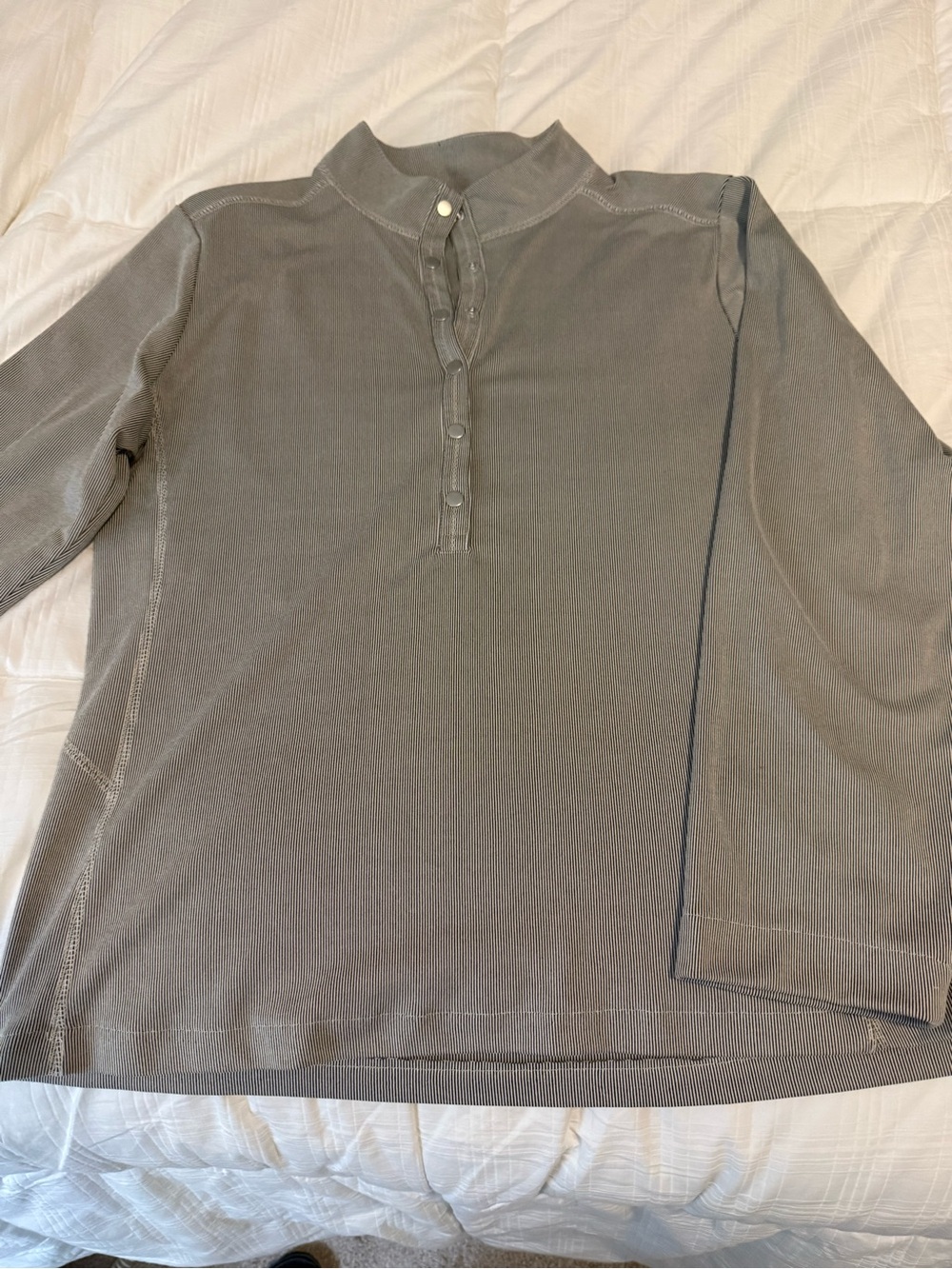 Vintage Woolrich Ribbed Snap Button Henley Shirt Size Large